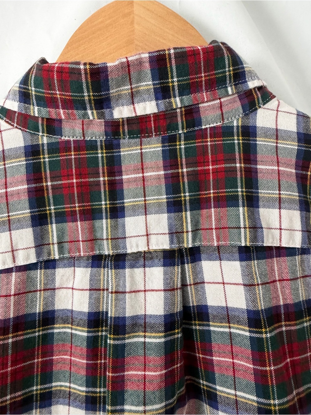 J.Crew Broken-In Oxford Shirt Slim Medium Organic Cotton Holiday Tartan Plaid - Picture 8 of 11